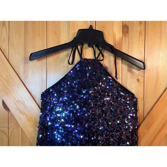 Jolt Womens Sequined Mini Halter Cocktail and Party Dress Size Medium nwt (3603) - Picture 5 of 8